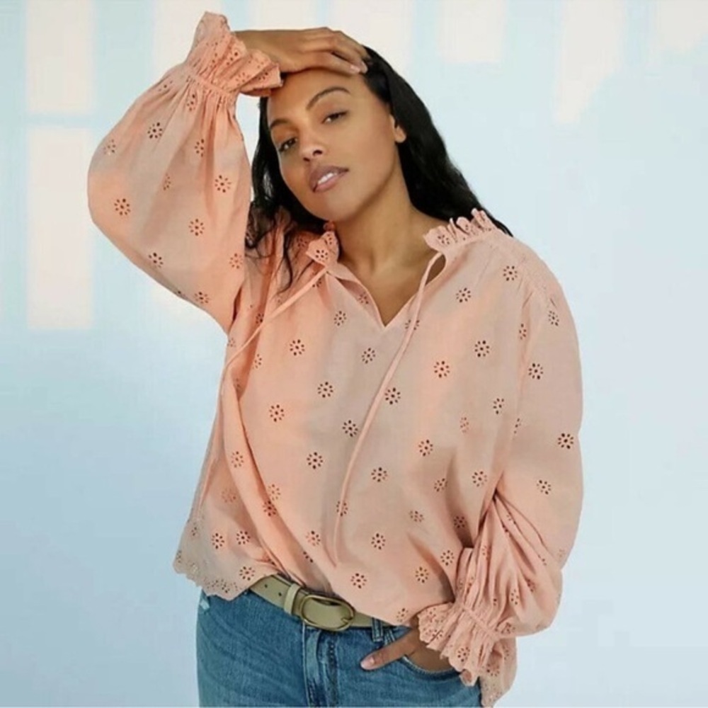 Anthropologie Othilia Melody Eyelet Blouse